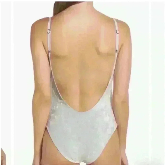 New Silver Velvet Swimsuit - Picture 5 of 10